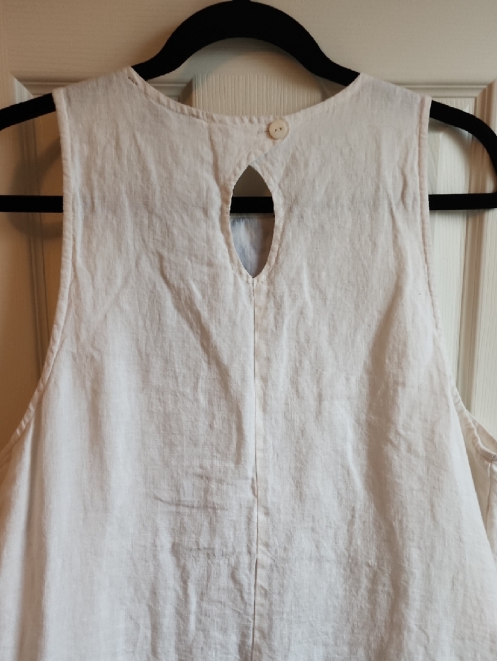 Tommy Bahama White Sleeveless Shift Dress with Blue Embroidered Panel Sz XL - Picture 8 of 10